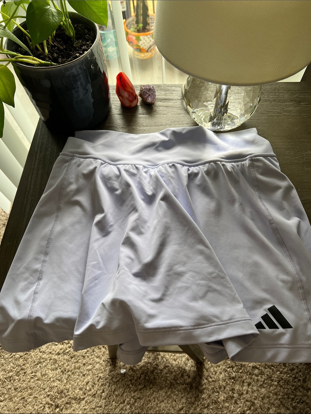 adidas Light Lavender/White Athletic Tennis Skirt